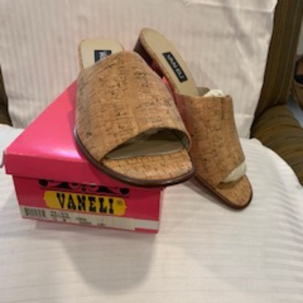 Women's VANELi Natural Cork Block Heel Slide